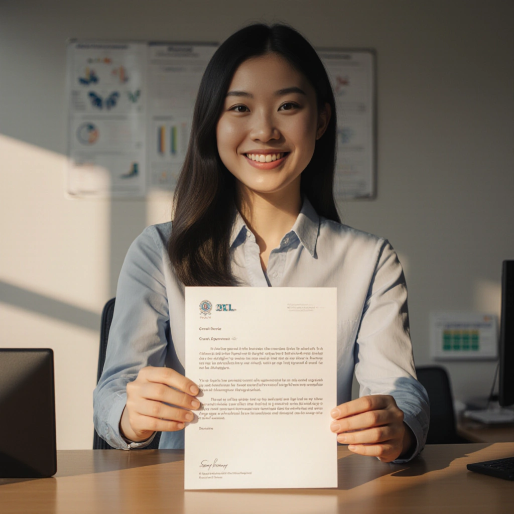 Illustration of a phishing email or fake grant letter