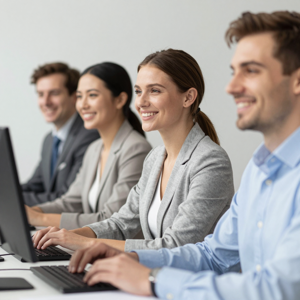 Team members reacting to grant results—some celebrating, others looking disappointed