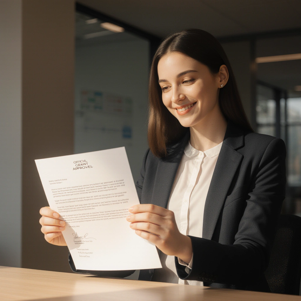 Photo of a government grant award ceremony for a military history project