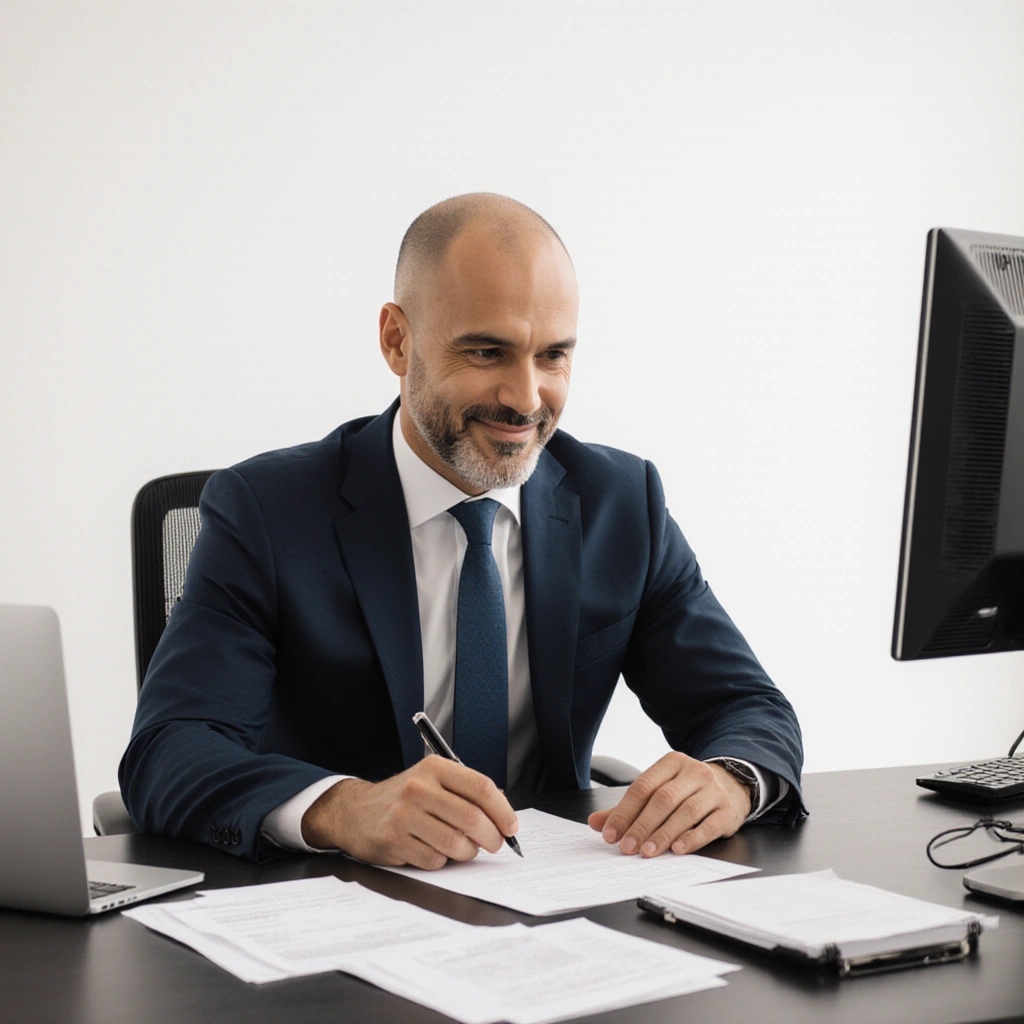 business owners reviewing grant documents