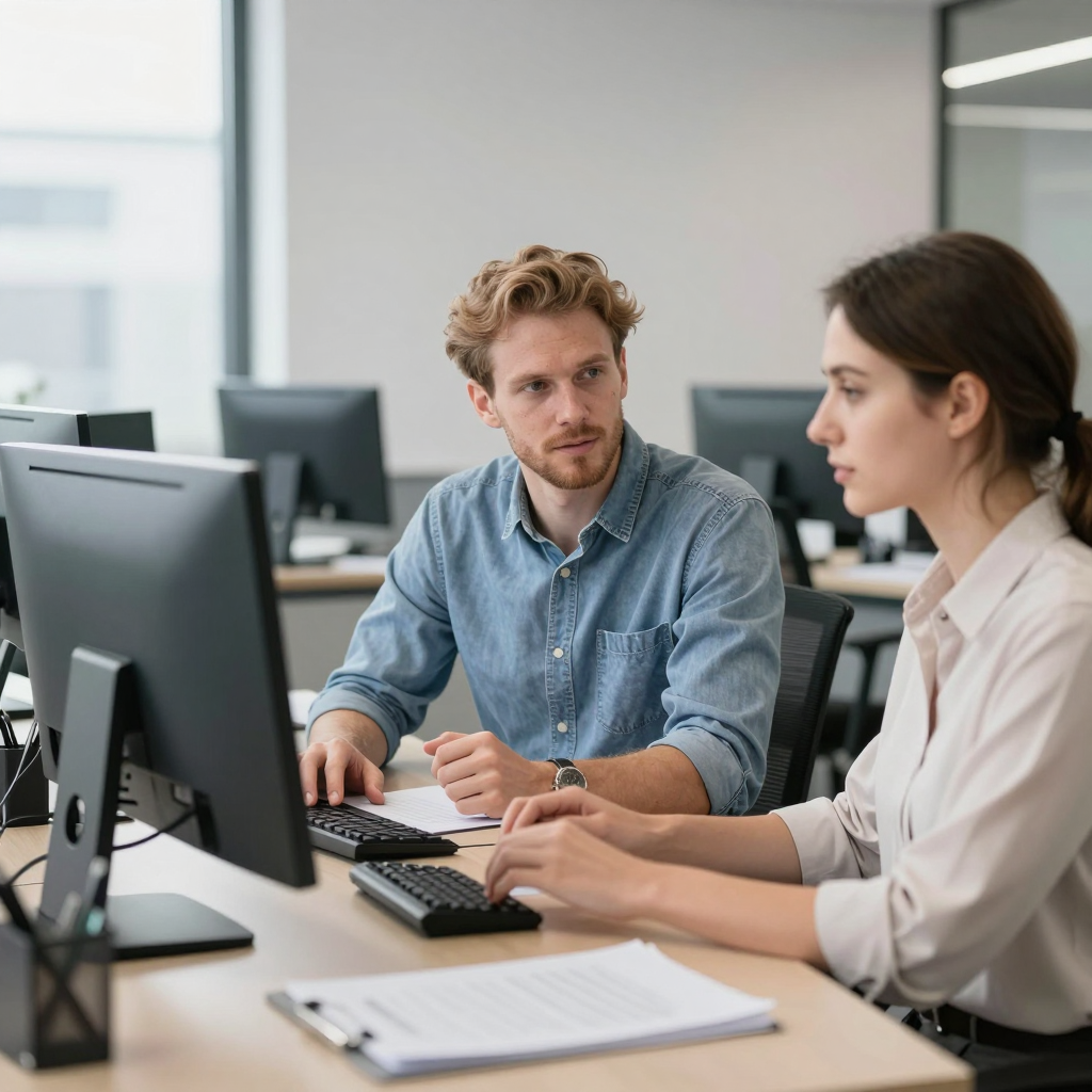 Illustration of AI technology with ethical scales