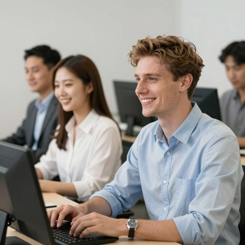 A collage of students, researchers, and educators with grant documents