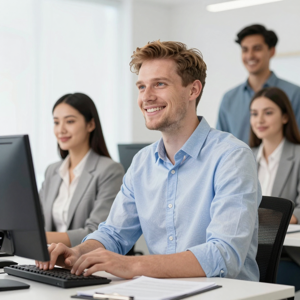 A magnifying glass over a spreadsheet showing grant funder research and alignment data.
