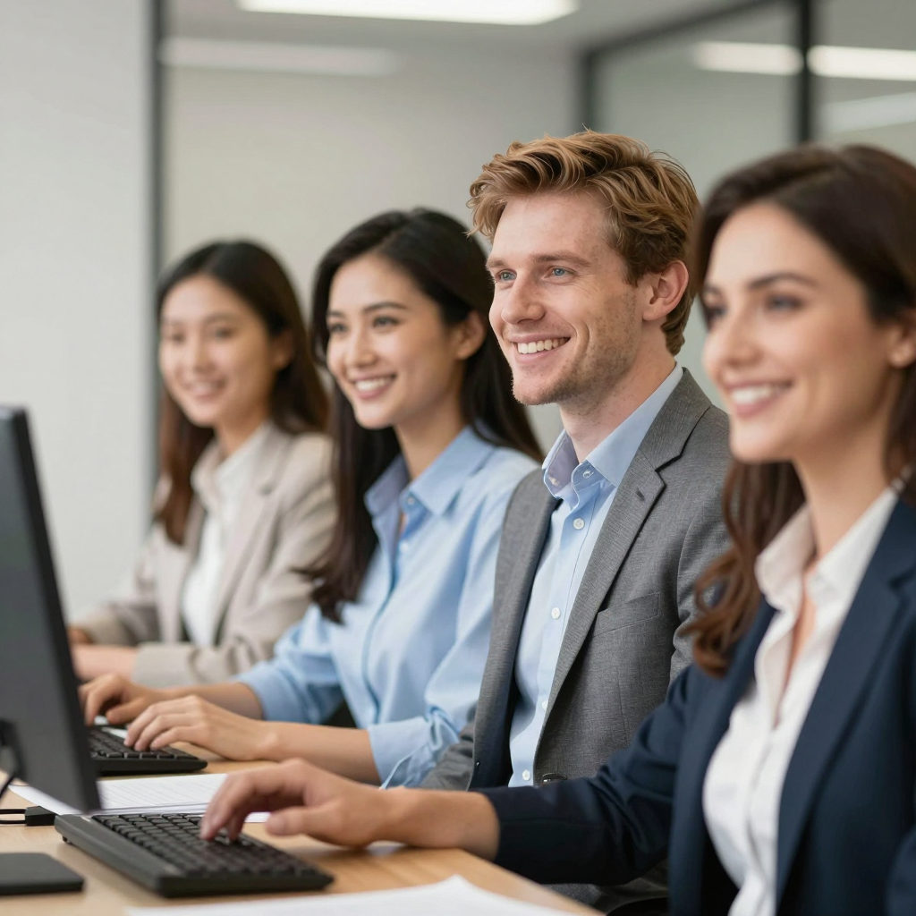 A stylized illustration of an AI system analyzing grant data on a laptop screen.