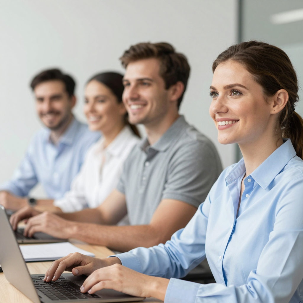 A 2026 nonprofit team utilizing a modern grant management software dashboard to streamline their grant application process.