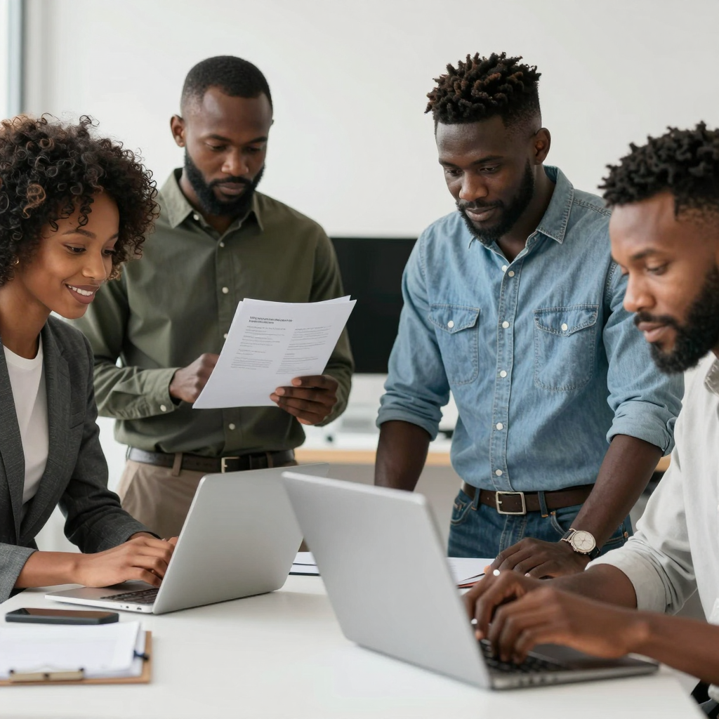 A user engaged with a multi-stage grant application portal on their laptop in 2026, displaying a progress bar and key submission steps on the screen.