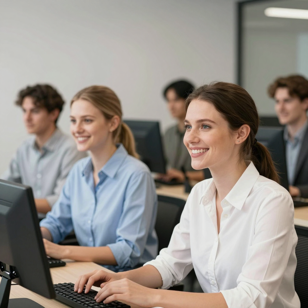 A diverse team analyzing outcome data together to measure grant impact after securing funding in 2026