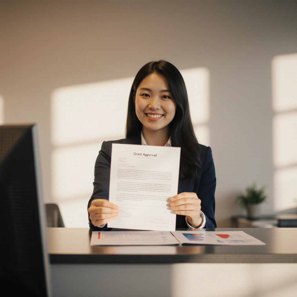 Community activists discussing environmental grant proposals around a table, with planning documents and laptops, in 2026