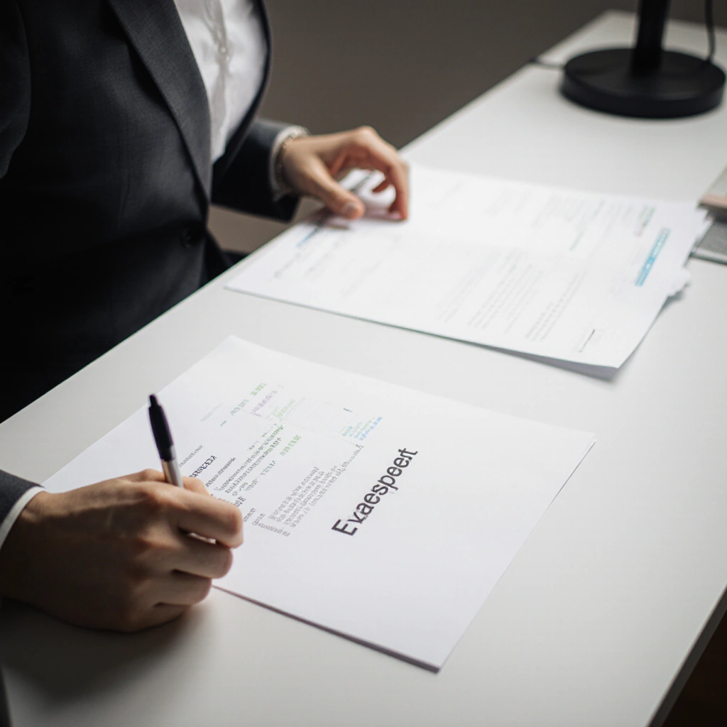 A 2026 grant application packet with annotated checklist, highlighters, and a laptop displaying a reviewer’s scoring rubric