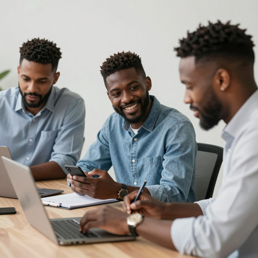 A diverse group of small business owners celebrating after winning grant funding in 2026